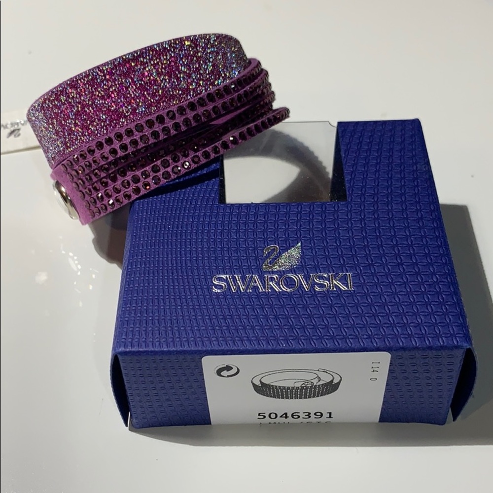 Purple Swarovski Wrap Bracelet